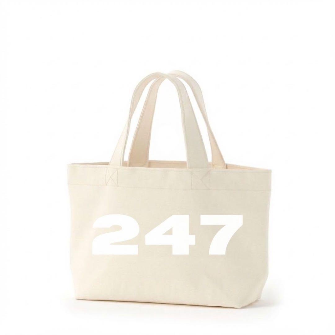 247 大きな数字のキャンバストートバッグ　ふみ様