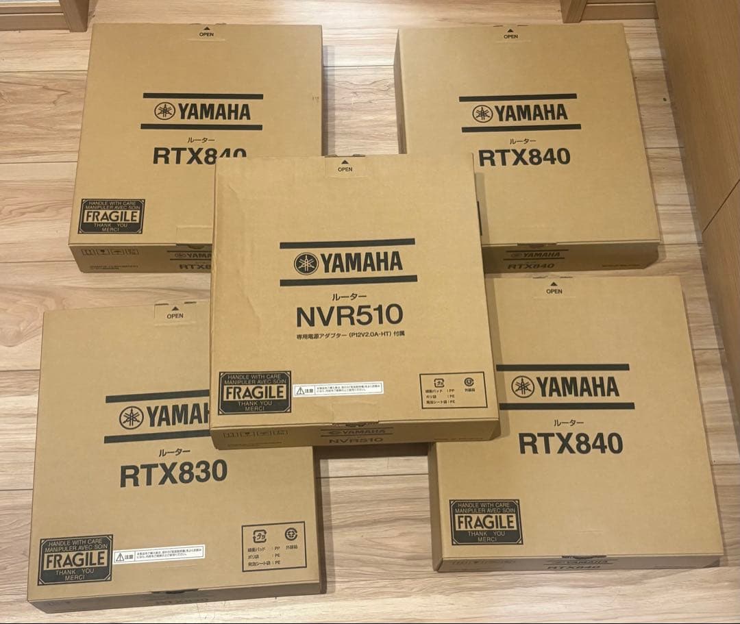 YAMAHA RTX840 3台NVR510 1台ルーターセット