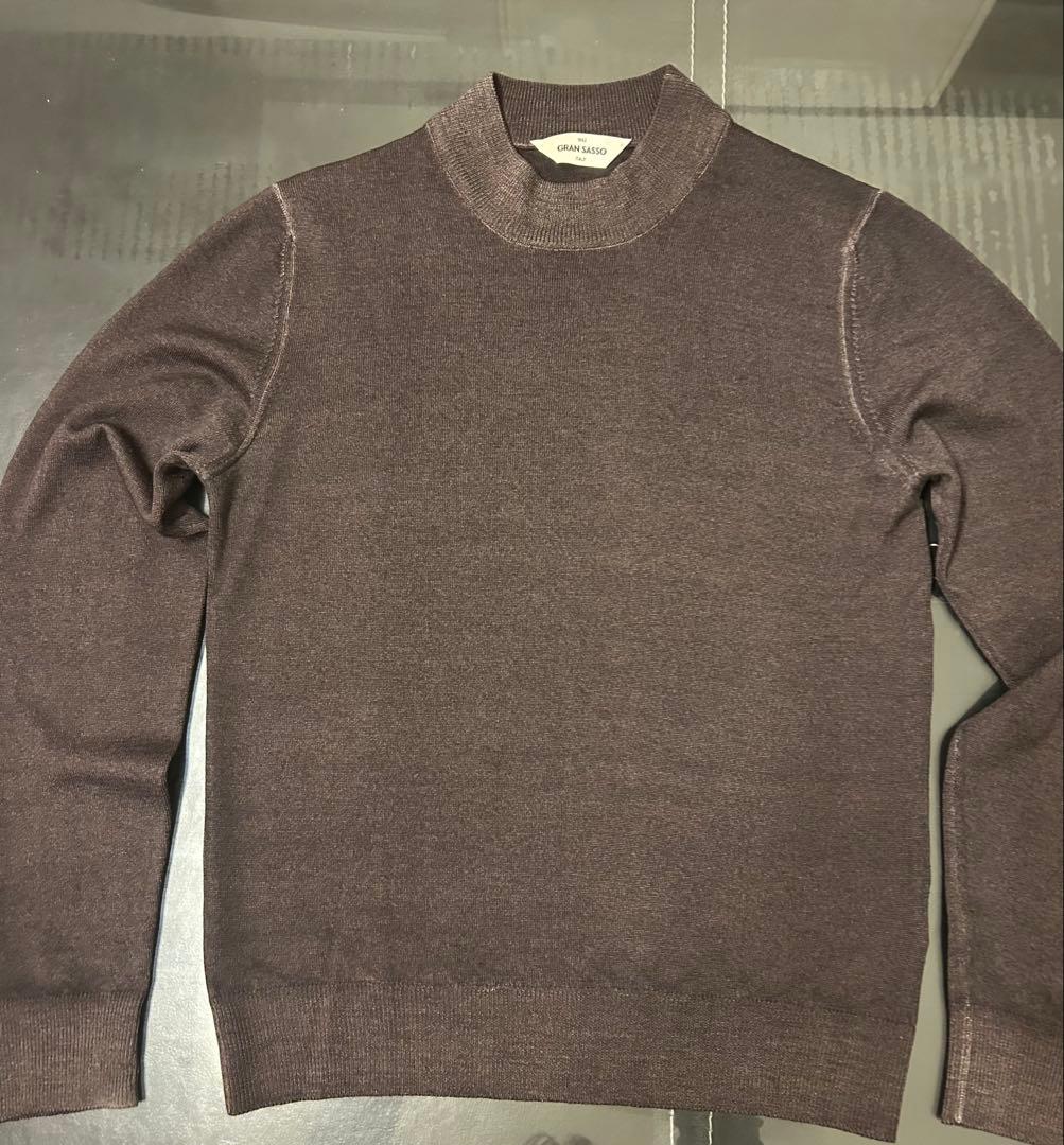 T*i様 GRAN SASSO グランサッソ/モックネックニット/ダークブラウン