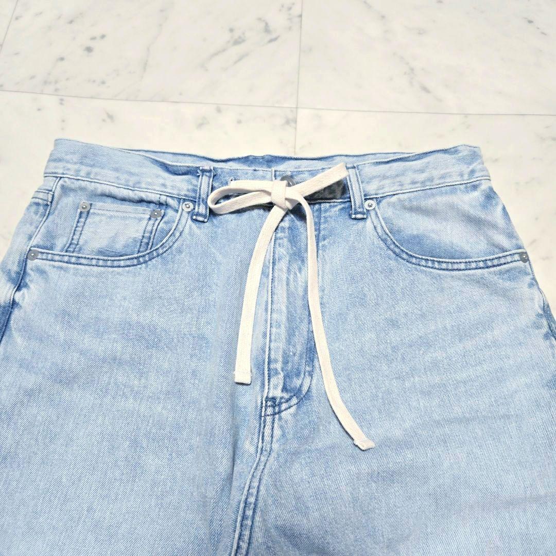 【美品】Whim Gazette ★ ドロストデニムパンツ ワイドデニム 38