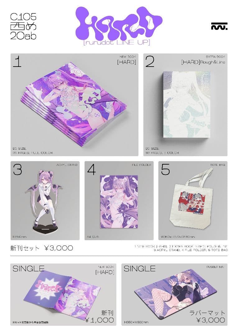 C105 rurudo 新刊セット ＆ ラバーマット rurudot ホロライブ