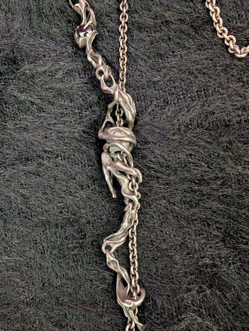 TAUJAN ネックレス チェーンタイ ガゼット 葵 オニキス タウジャン