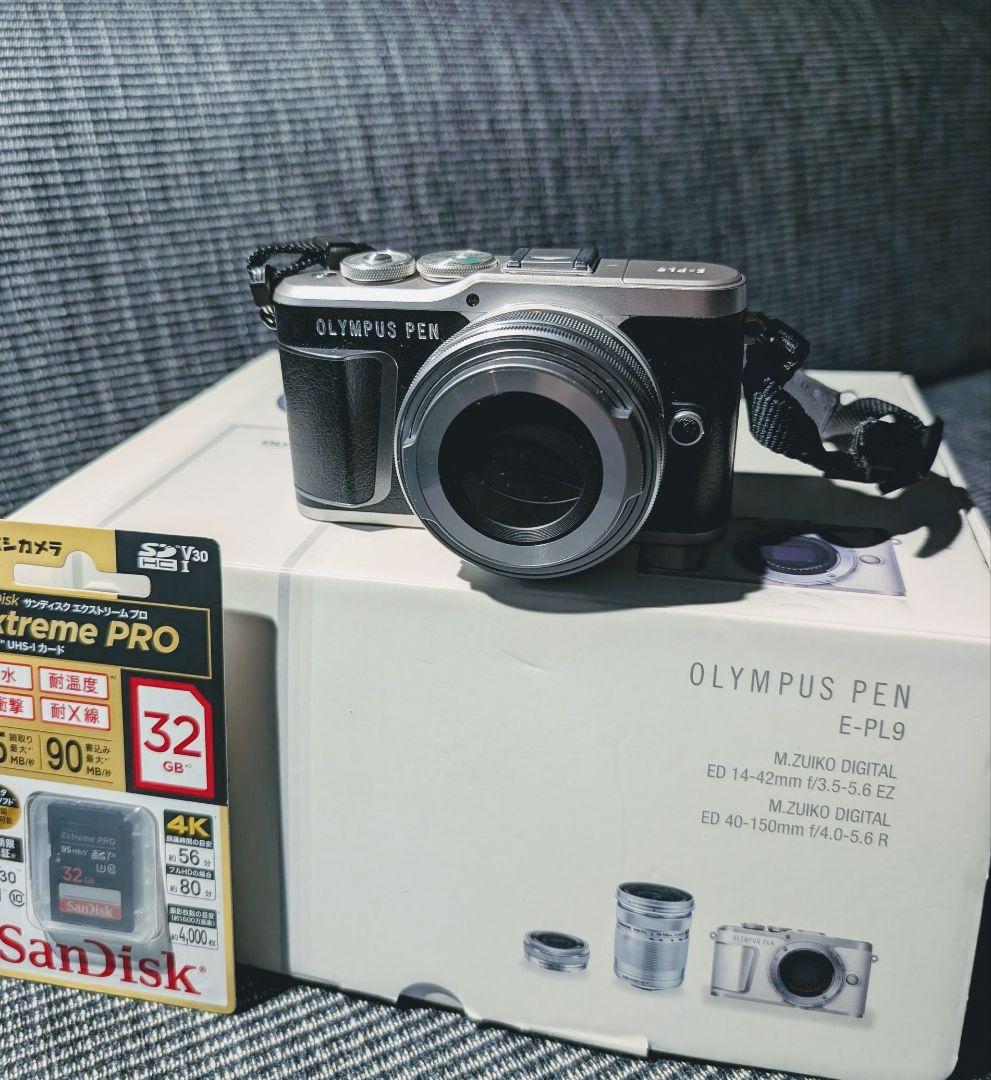 ミラーレス一眼OLYMPUS PEN E‐PL9　ブラック（本体＋箱＋備品など）