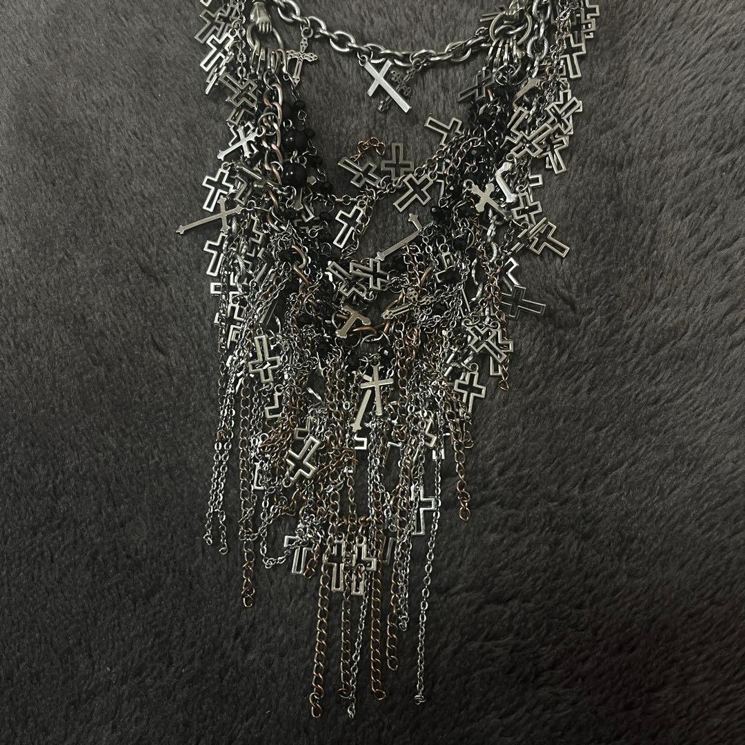 00s vkei クロスネックレスグランジ平成ゴシック opium風パンク