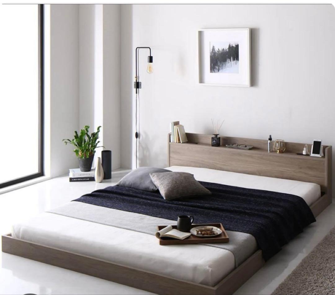 ゆきんこ様)RASIK棚付きすのこローベッド 『Etany エタニー』