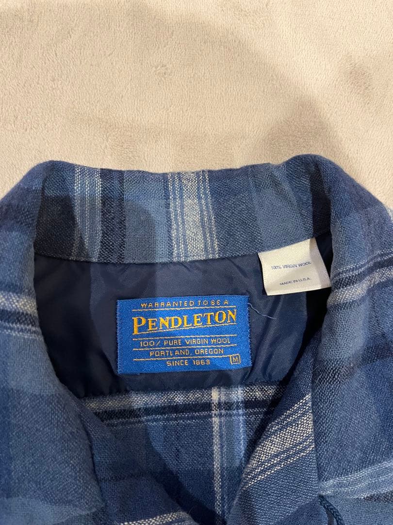 Pendleton ネルシャツ　青系