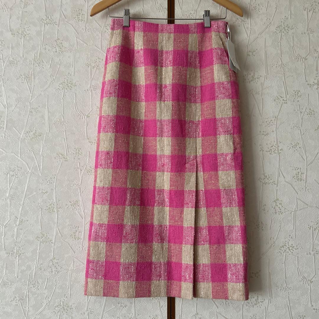未使用UNITED ARROWS BONOTTO スカート ロング チェック38