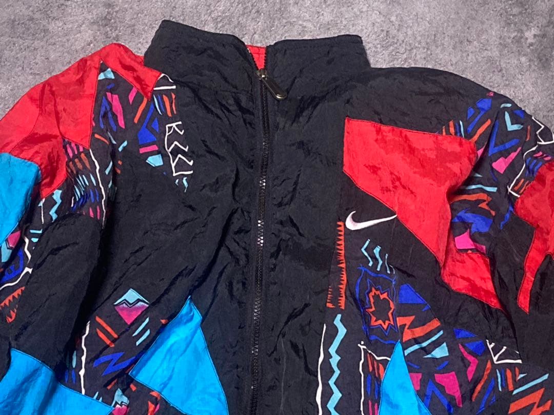 レア90s ヴィンテージ NIKE マルチカラー ジャケット 総柄vintage