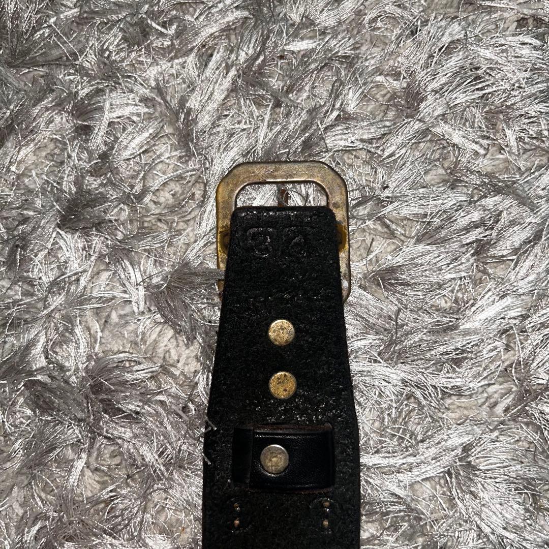 POLO RALPH LAUREN スタッズレザーベルト【W34】本革　アメカジ