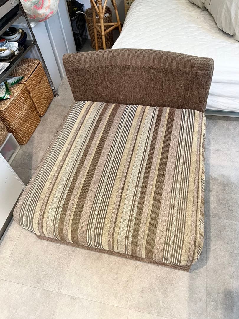 ストライプデザイン 1人掛けソファ
