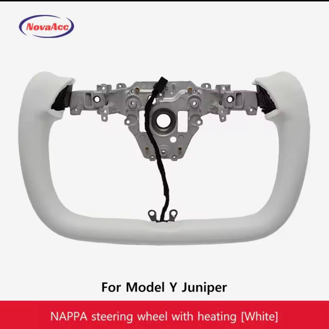 Tesla モデルYジュニパー 2025 ヨークステアリング 白 新品未開封