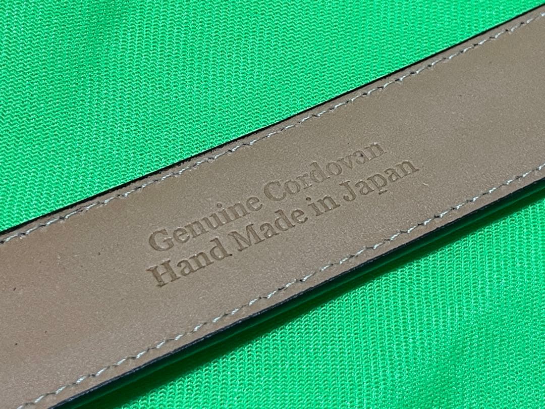 ほぼ新品 コードバンベルト ダークブラウン 日本製