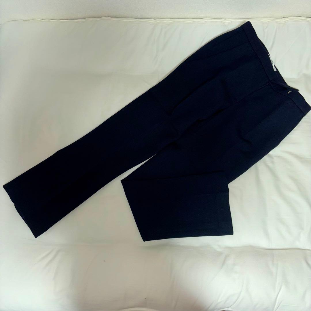 【美品】マックスマーラ ツイル生地 セットアップ 紺 L相当 ジャケット パンツ