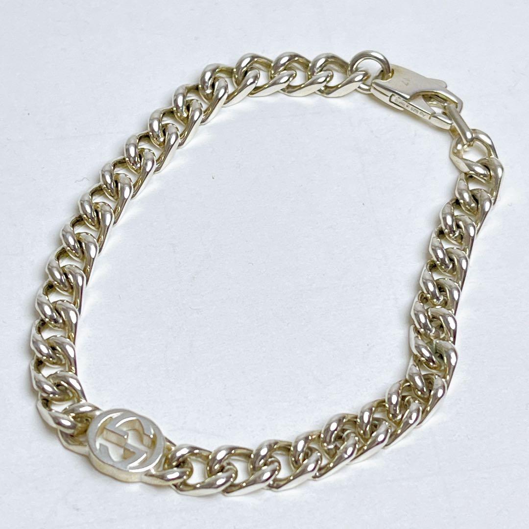 グッチ　インターロッキング　チェーン　ブレスレット　925 17