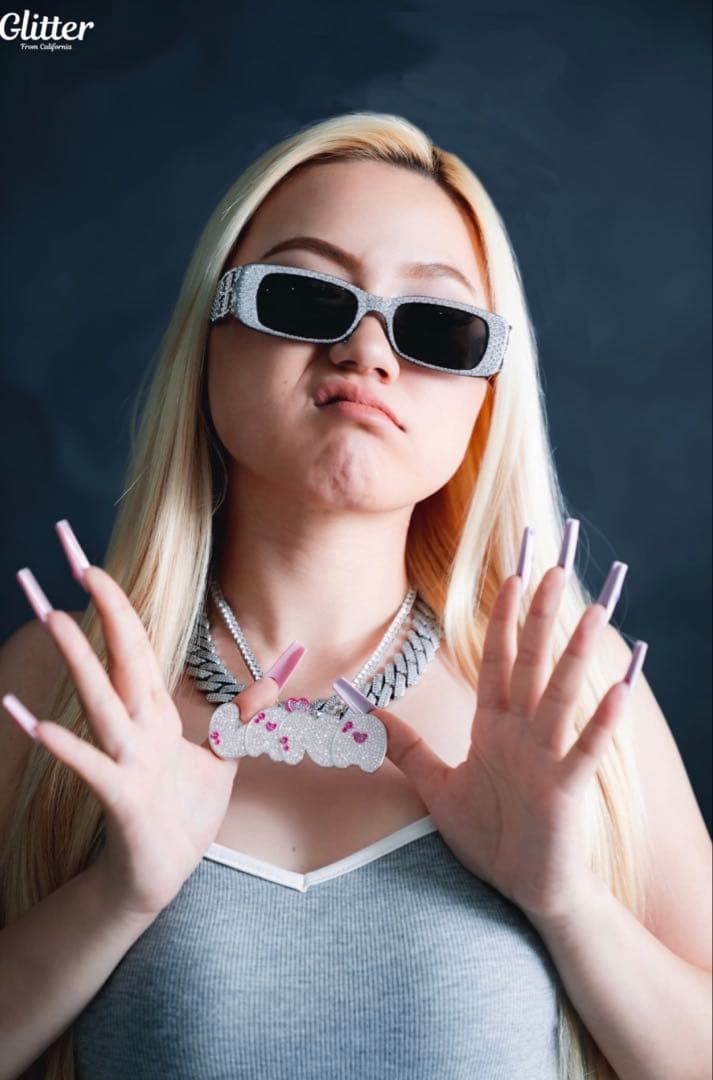 m.aGlitter シルバーチェーンネックレス　45cm