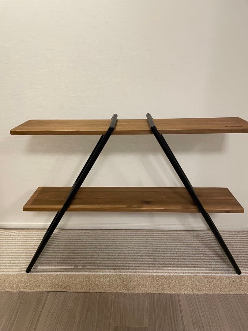 アイアンシェルフ　2段式木製ラック　大白ウェルディング　Aスタジオ