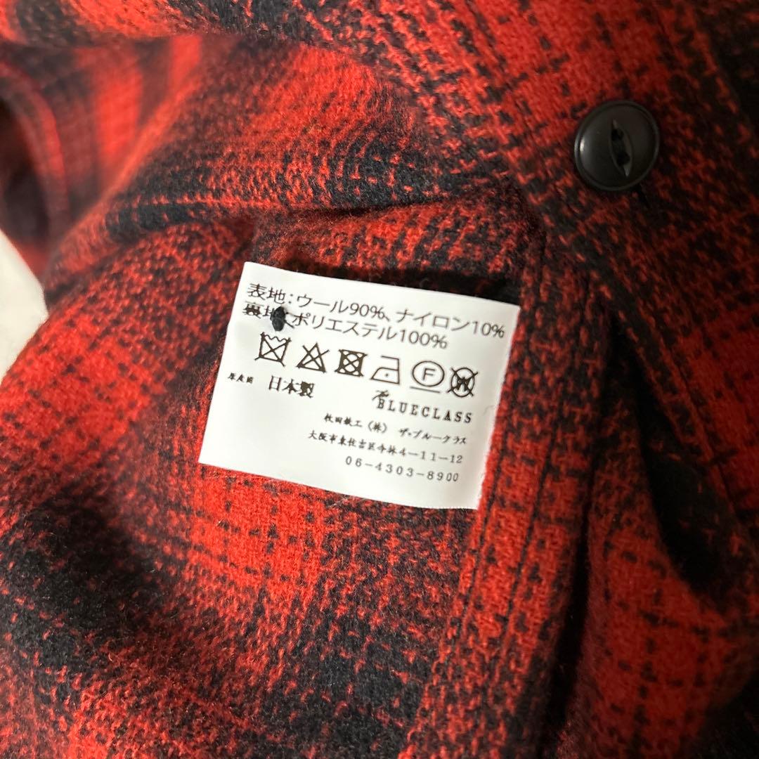 THE UNION ウールチェックシャツ 赤×黒 Mサイズ