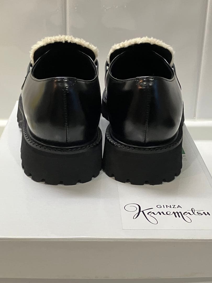 銀座かねまつ ファービット厚底ローファー 23.0cm