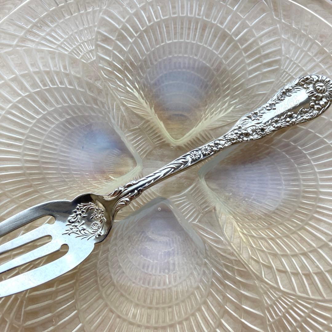 アンティーク　純銀　サラダ　フォーク　D&H
