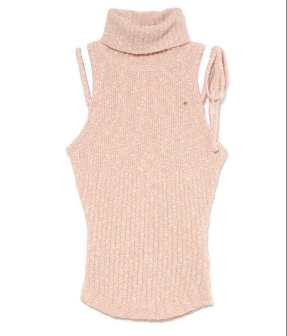 トップス andmary Rumi knit tank pink