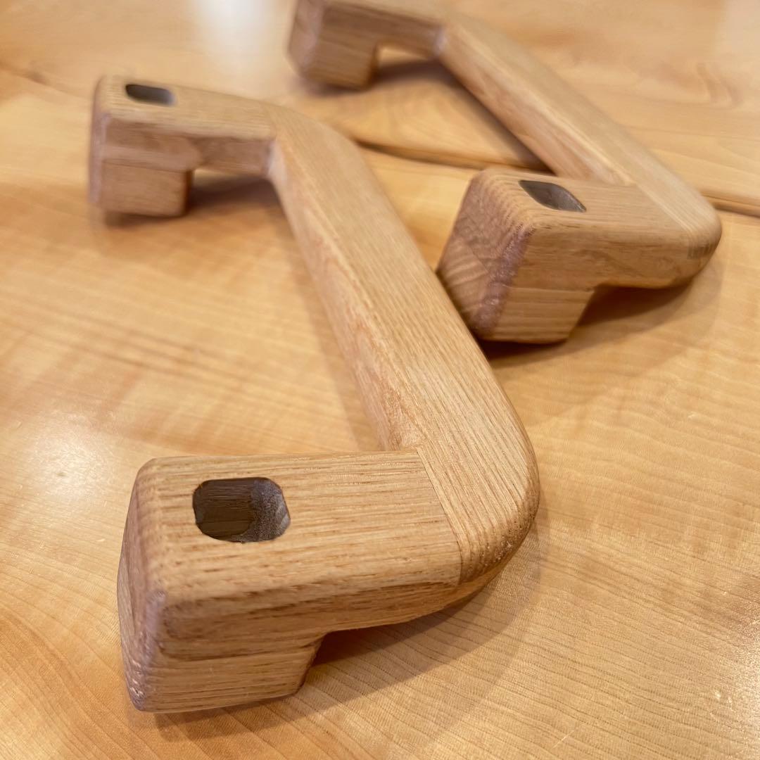 木製アシストグリップ&シフトノブ(チェスナット)ハイエース用