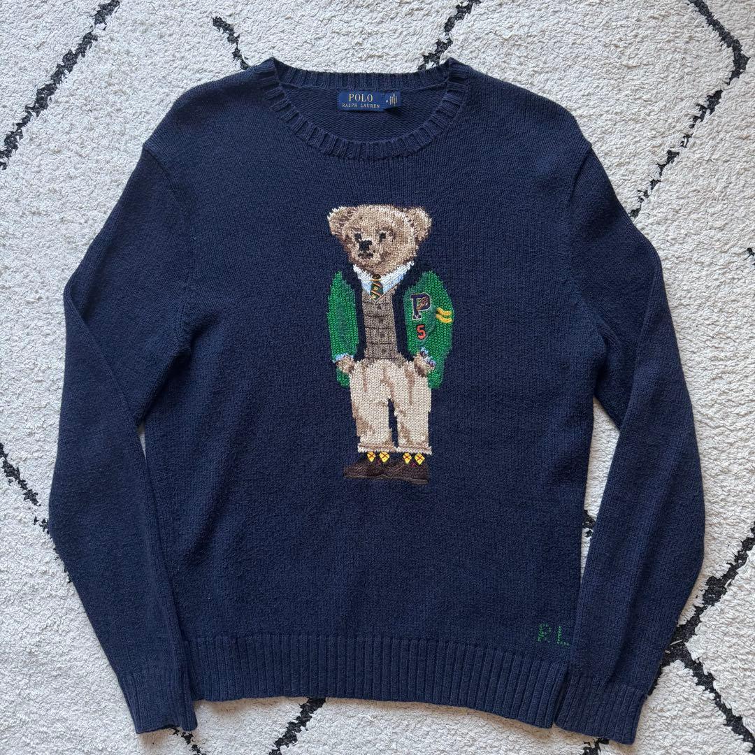 現行　ポロラルフローレン　ニット　ポロベア　コットンリネン　Mサイズ