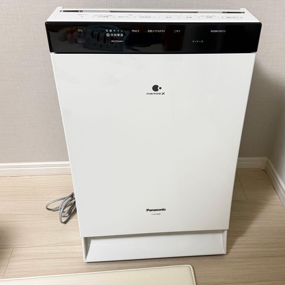 Panasonic 加湿空気清浄機 ホワイト F-VC70XR ナノイーX搭載