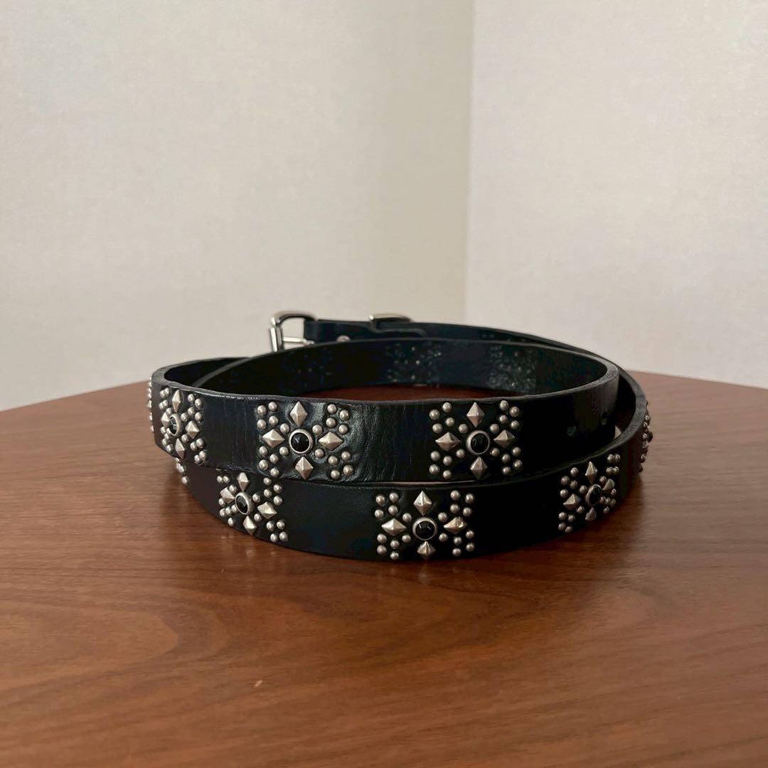 【新品未使用】完売品 FJ × HTC ナロー スタッズベルト ブラック 34