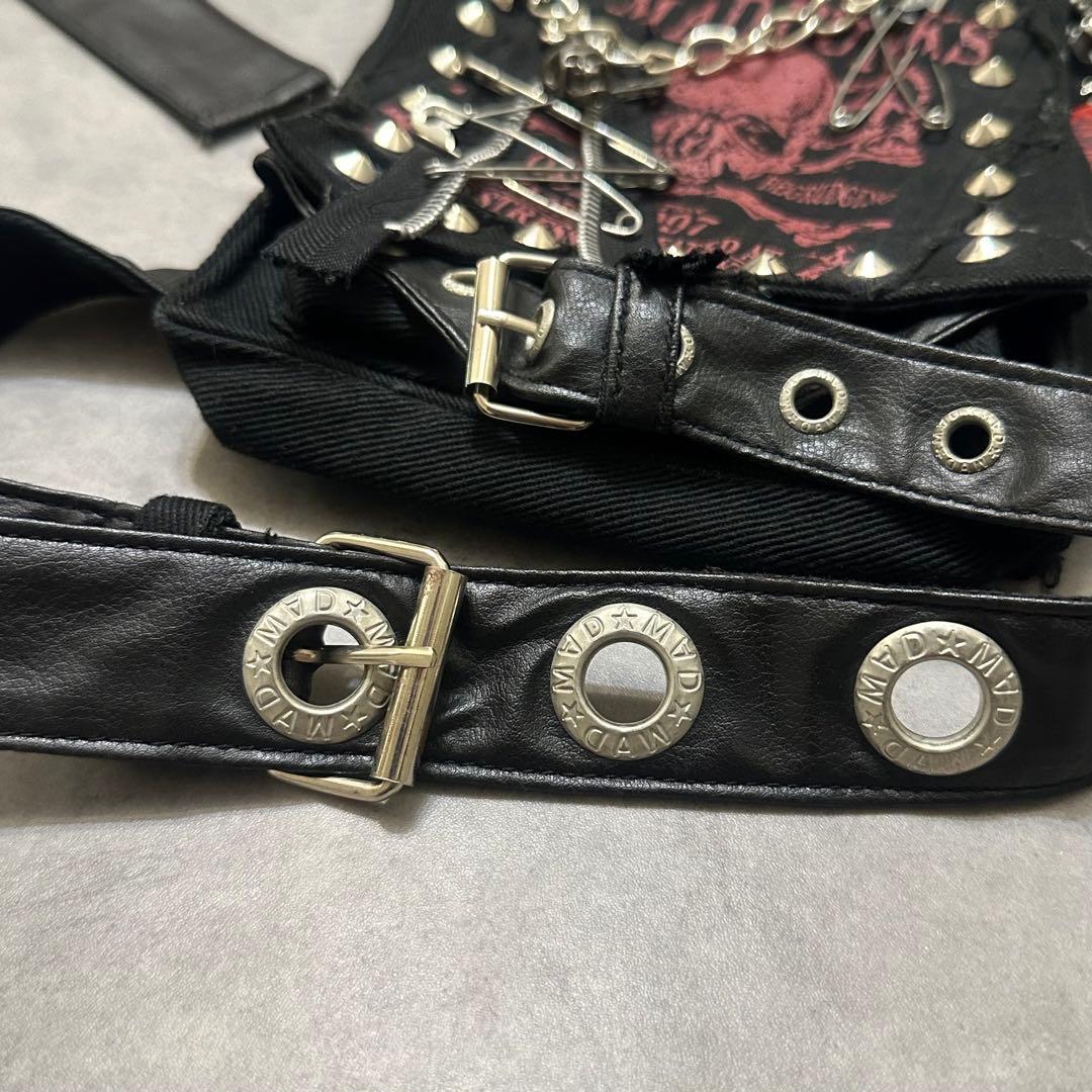 Y2K 平成ギャル ウエストポーチ　ミニバッグ　ドクロ　ゴシック　グランジ