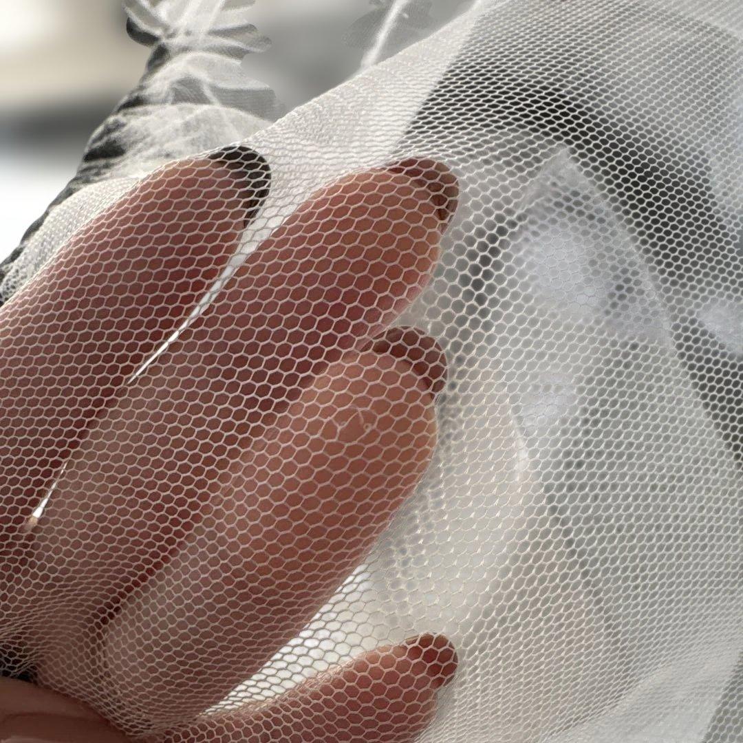 【美品】グレー　ベビーベッド 蚊帳カバー付き