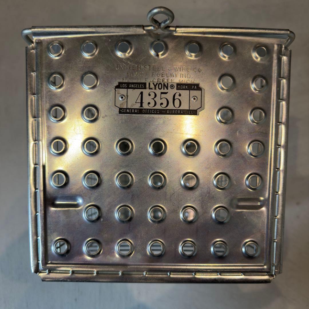 美品 ワイヤーバスケット Vintage ビンテージアメリカ ギアコンテナ