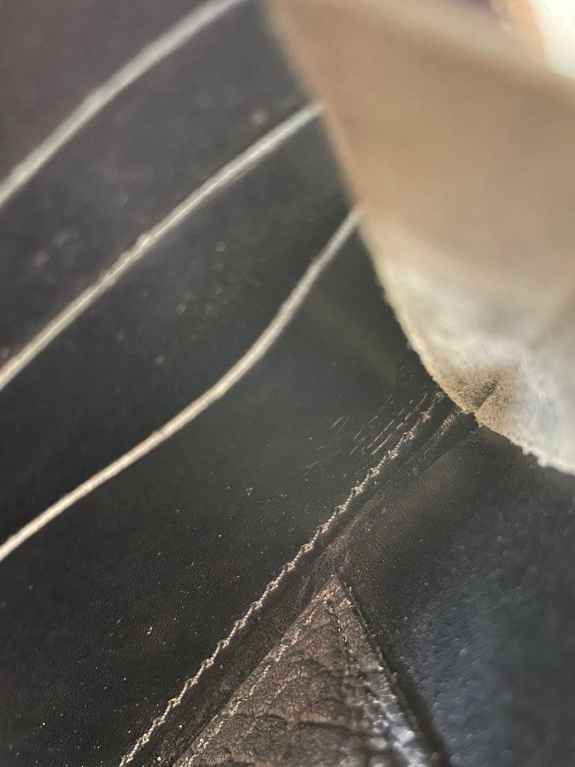 ALZUNI ブラック 長財布 象革