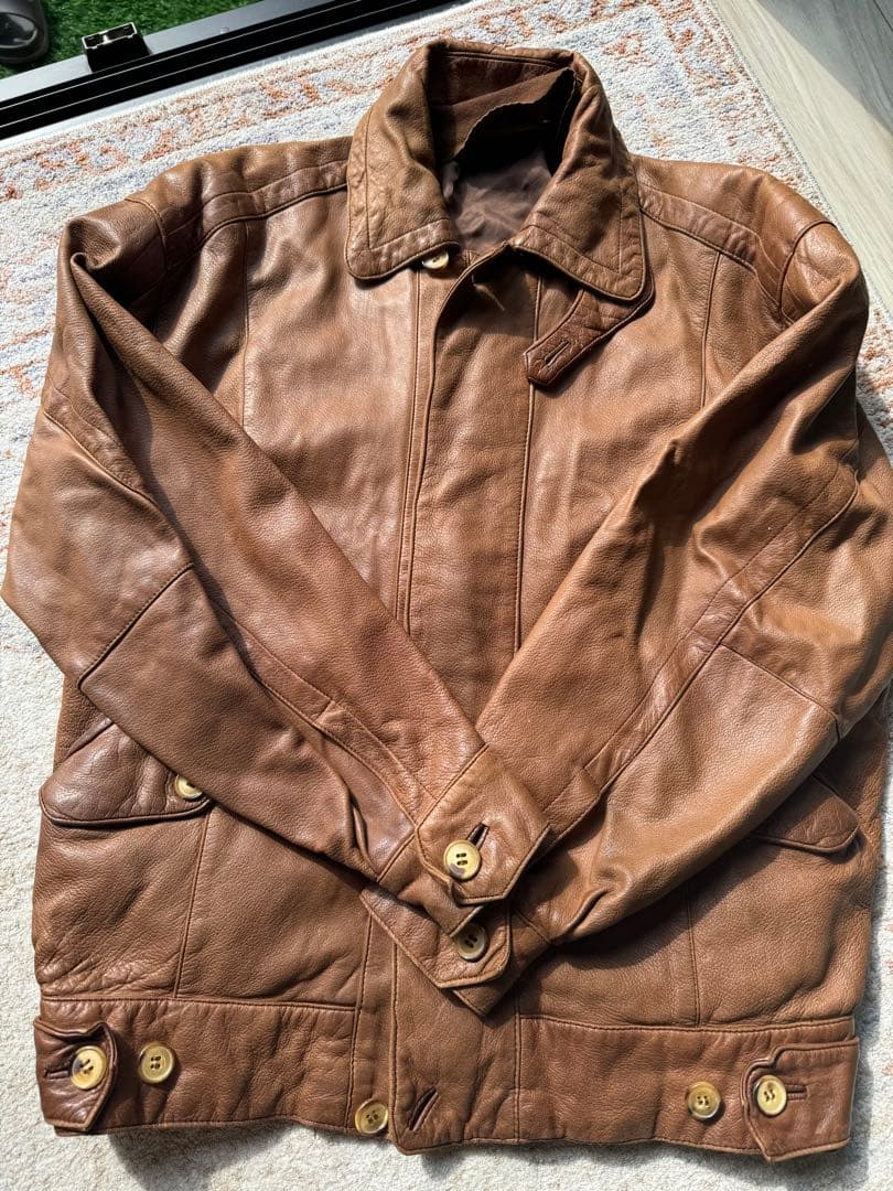 たれパン　Loewe ブラウンレザージャケット