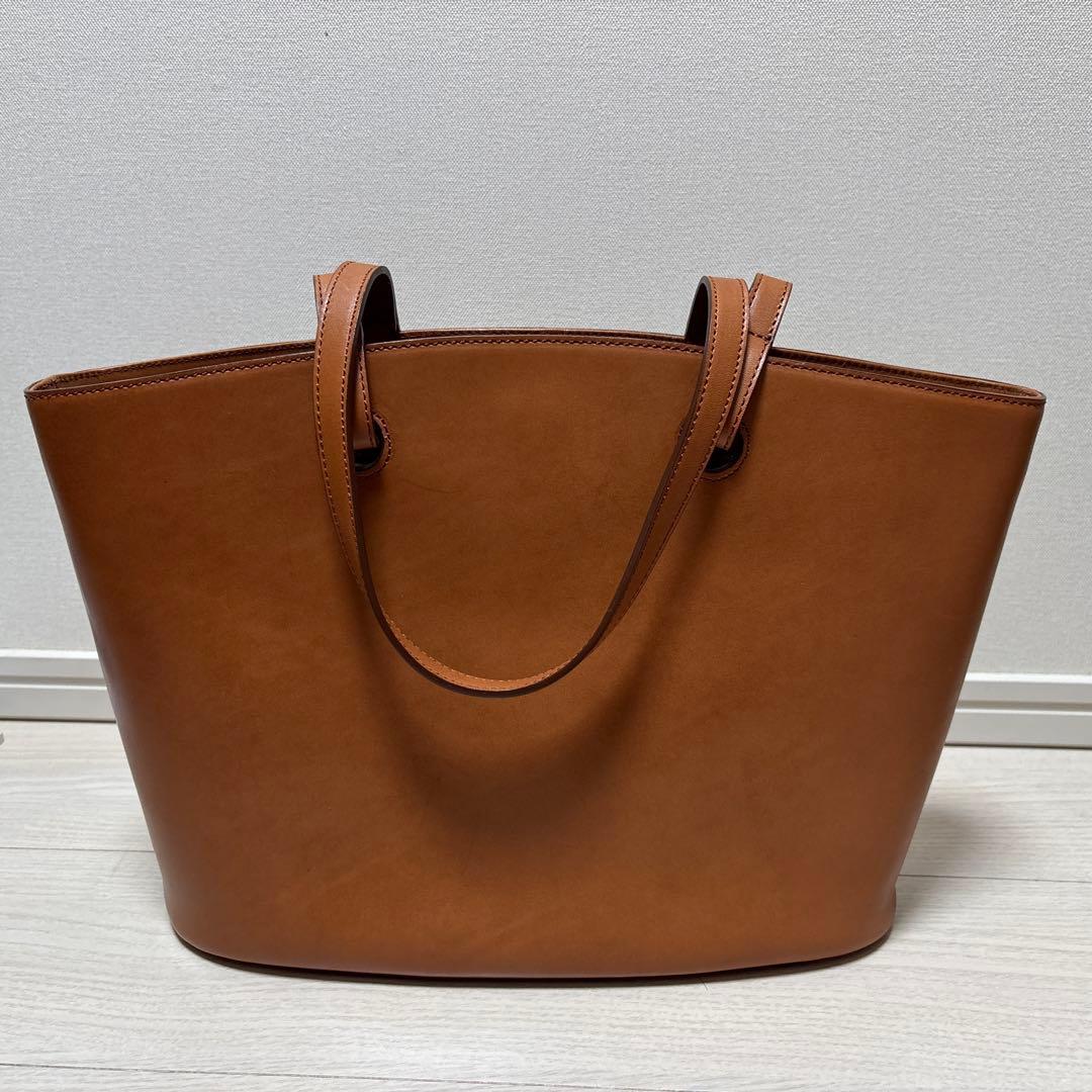 シビラ　ブラウン トートバッグ 内側グリーン