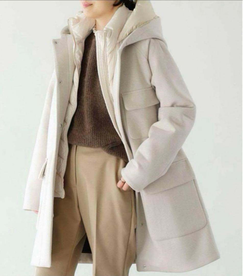 【美品】 IENA WOOLRICH ウールリッチ2in1ダウン フードコート