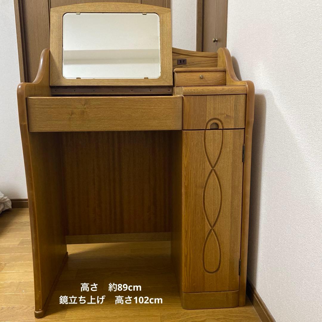 ナチュラルウッド　ドレッサー　デスク　椅子無し