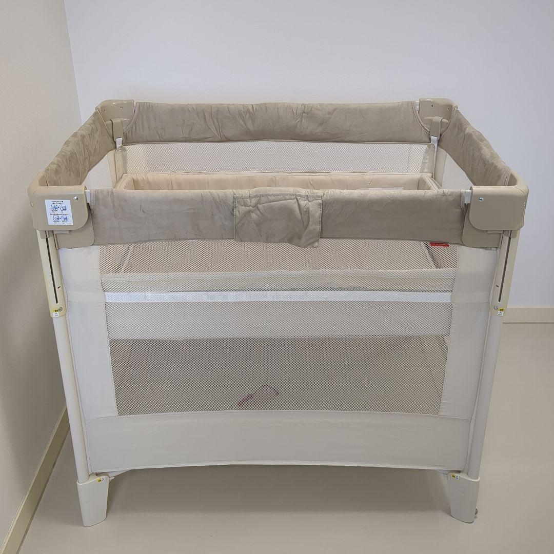 【美品】アップリカ　ココネルエアープラスAB　ホワイトベージュ　取説　保存袋付き