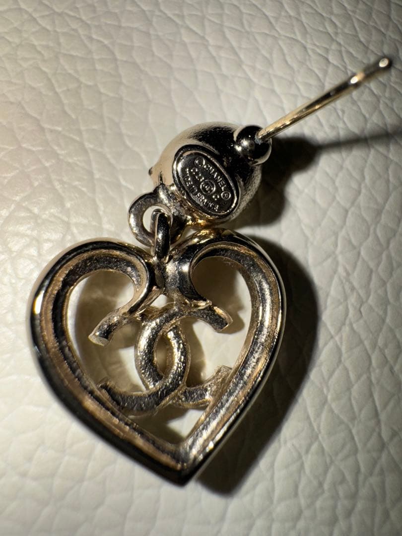 CHANEL (シャネル) ココマーク ハートモチーフ ラインストーン ピアス