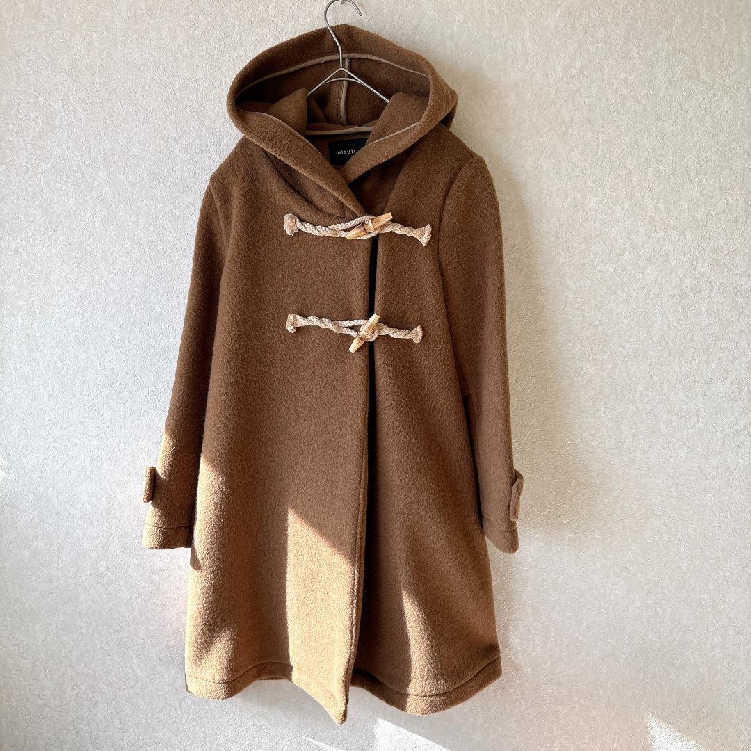 超美品⭐️ミズイロインド Aライン ダッフルコート キャメル Fサイズ ウール