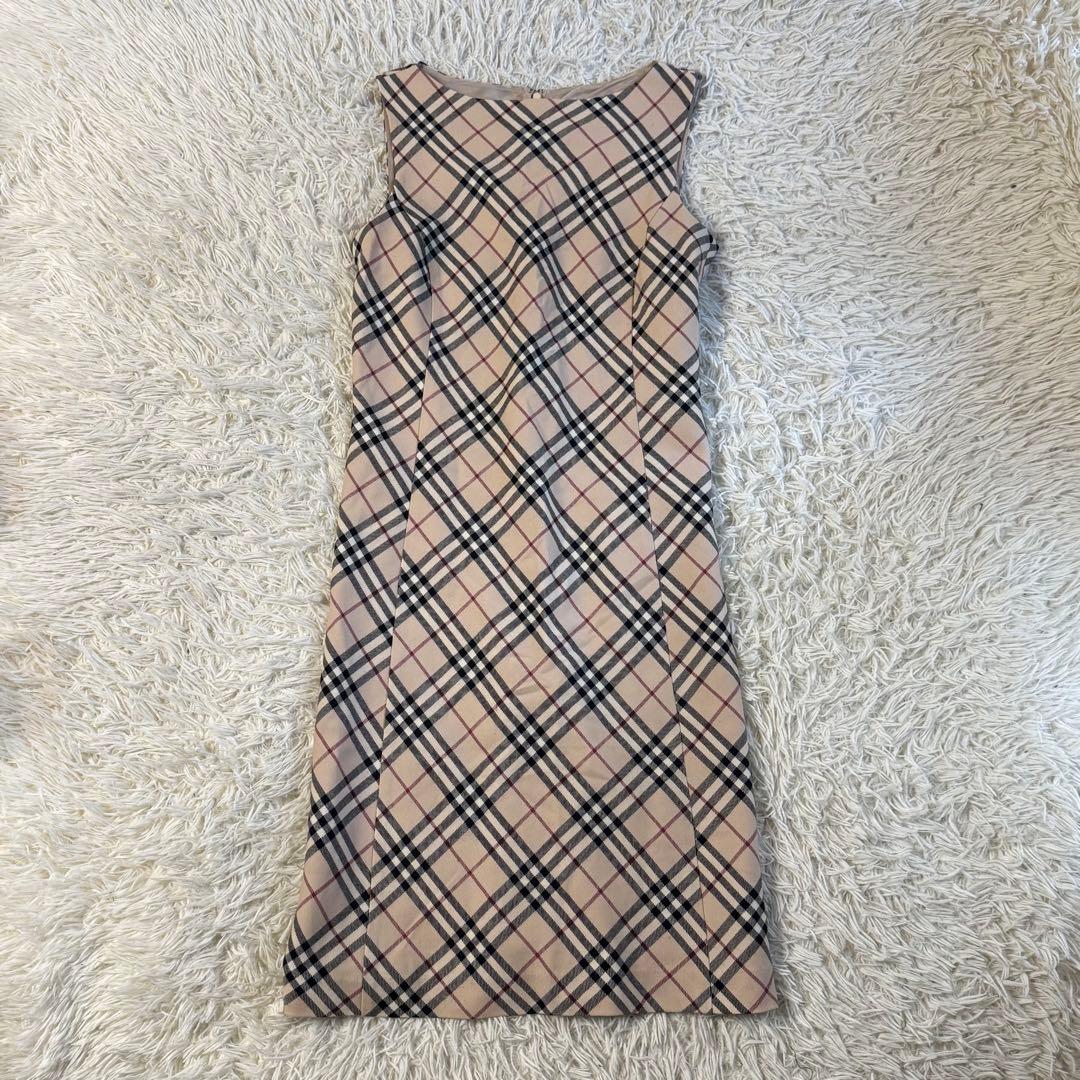 バーバリー　ブルーレーベル　ノバチェック　ノースリーブ　ワンピース　38