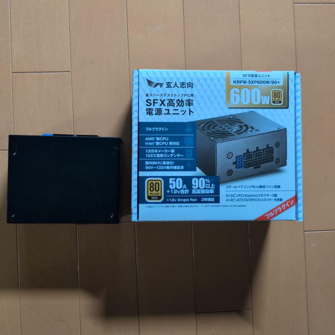 玄人志向　KRPW-SXP600W/90+　SFX 電源 600ｗ