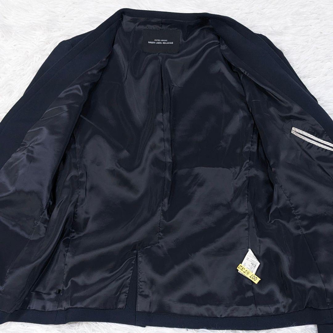 グリーンレーベルリラクシング ダブルクロスパンツスーツ ネイビー 38 洗える