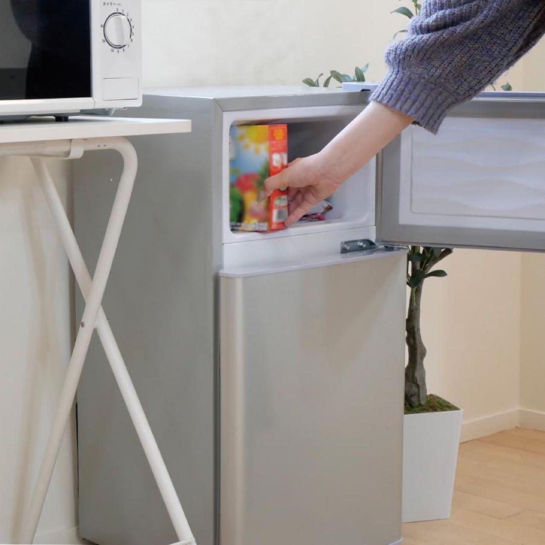 【新品】冷蔵庫 シルバー 60L 冷凍 コンパクト サブ冷蔵庫 一人暮らし