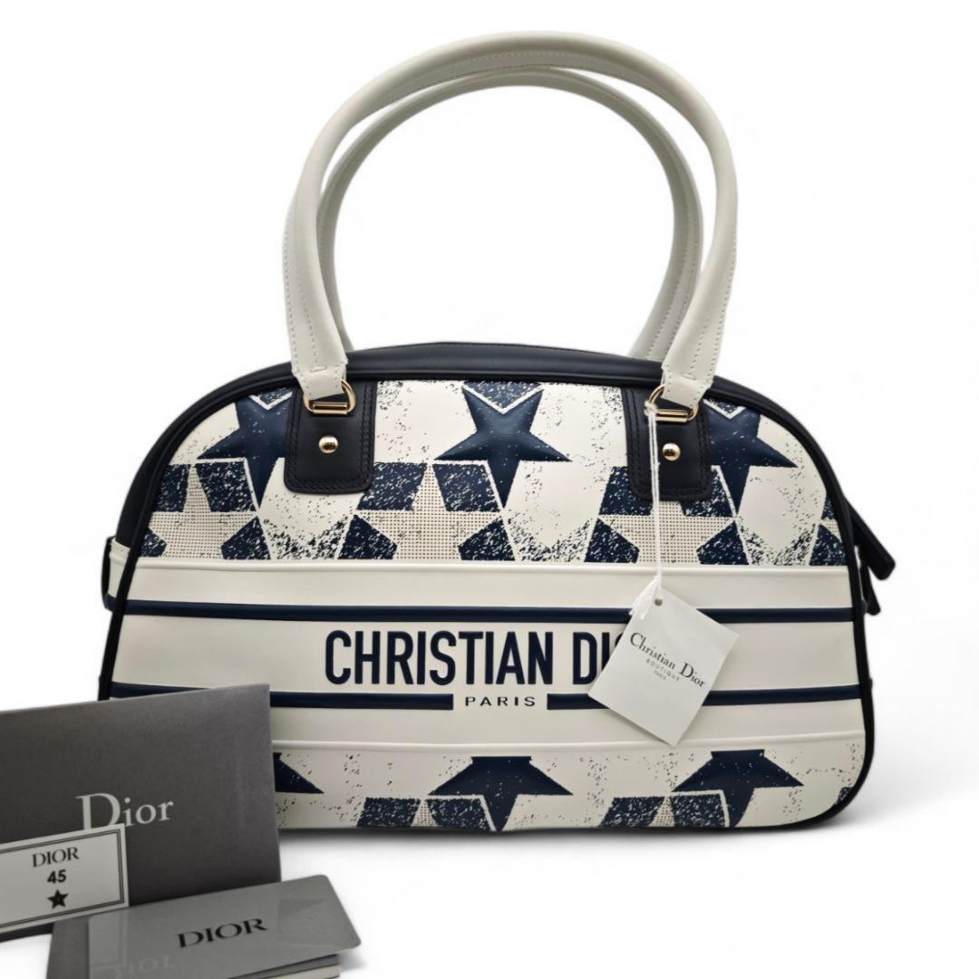 クリスチャンディオール ボーリング ヴァイブ ホワイト ネイビー 1734