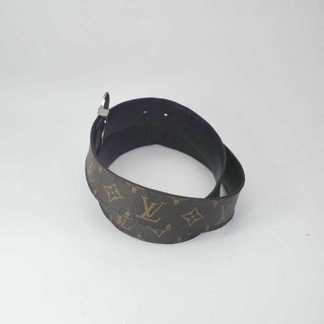 ルイヴィトン　モノグラム サンチュール LVイニシャル　ブラウン　レザー　ベルト