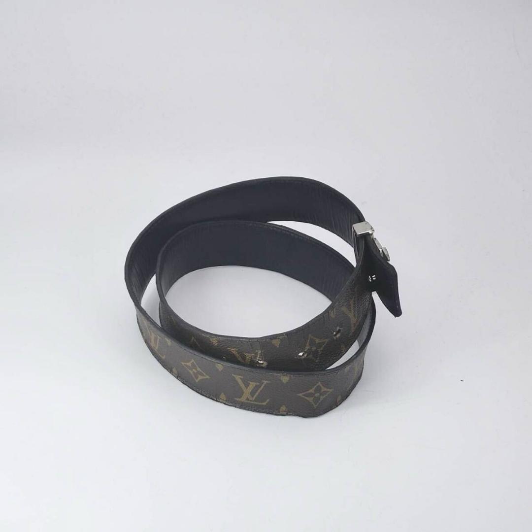 ルイヴィトン　モノグラム サンチュール LVイニシャル　ブラウン　レザー　ベルト
