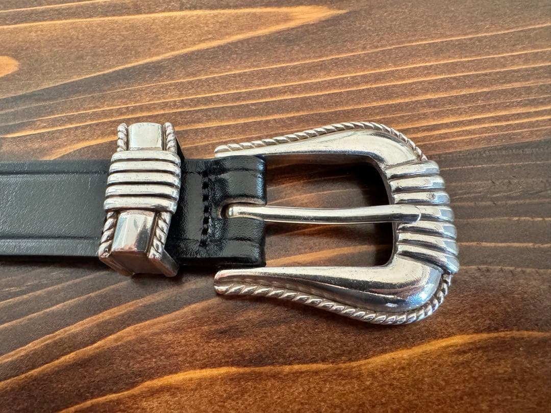 TORYLEATHERトリーレザーウエスタンベルト ブラック サイズ28USA製