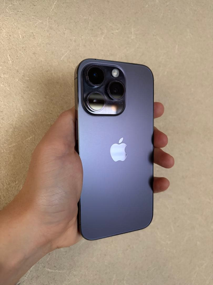 美品　iPhone 14 Pro 256gb ディープパープル 修理履歴無