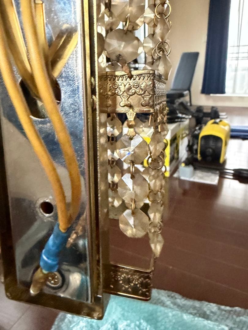 【当時物・サロンバス仕様】壁掛けシャンデリア 2個セット 観光バス取り外し品