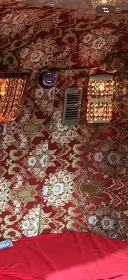 【当時物・サロンバス仕様】壁掛けシャンデリア 2個セット 観光バス取り外し品